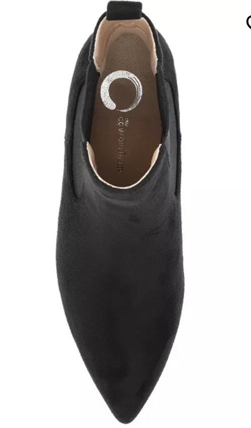 Journee Collection Women's Tenlee Pointed Toe Kitten Heel Dress Black 10