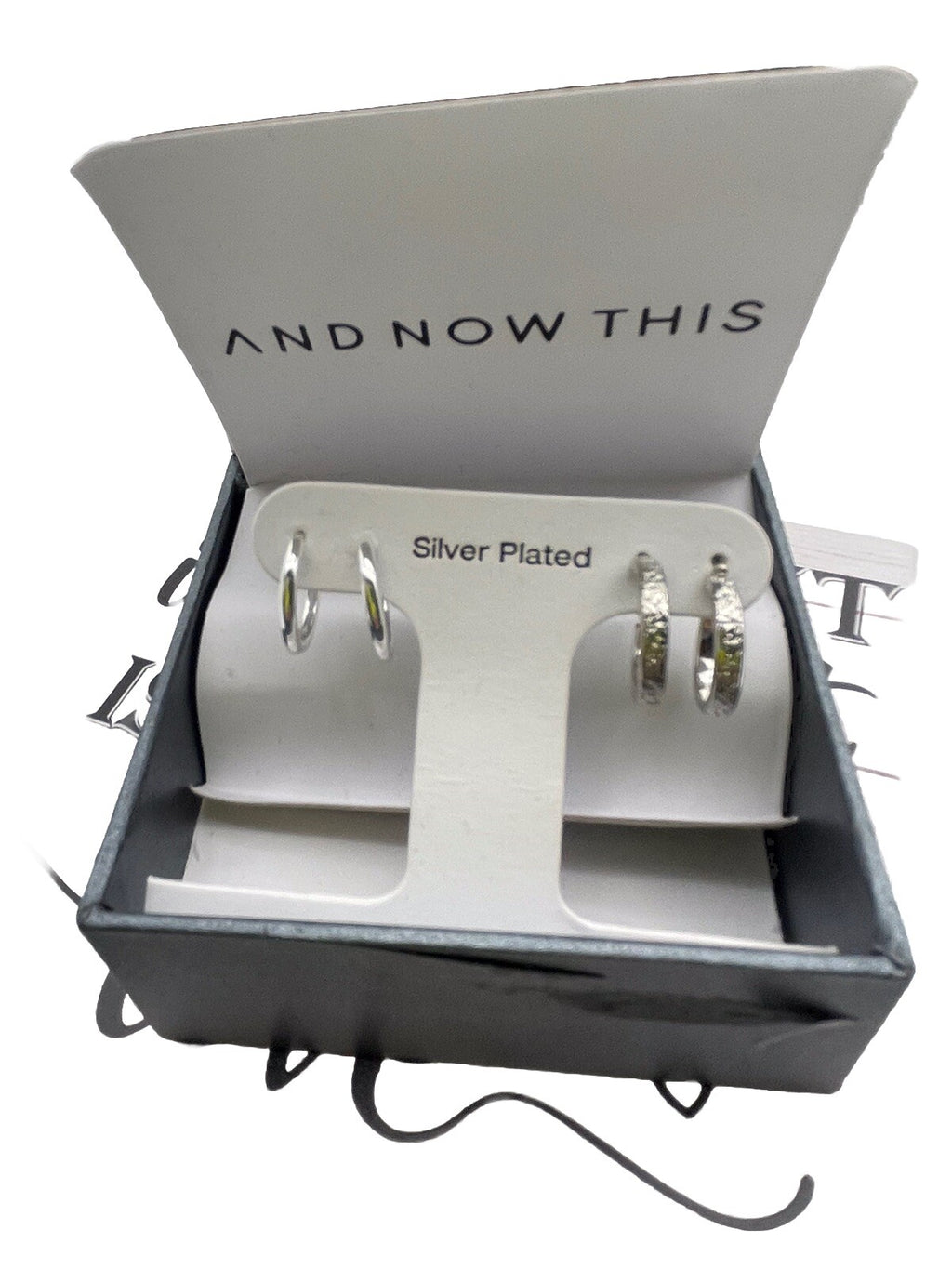 And Now This Silver Plated 2 Set Of Hoop Earrings 