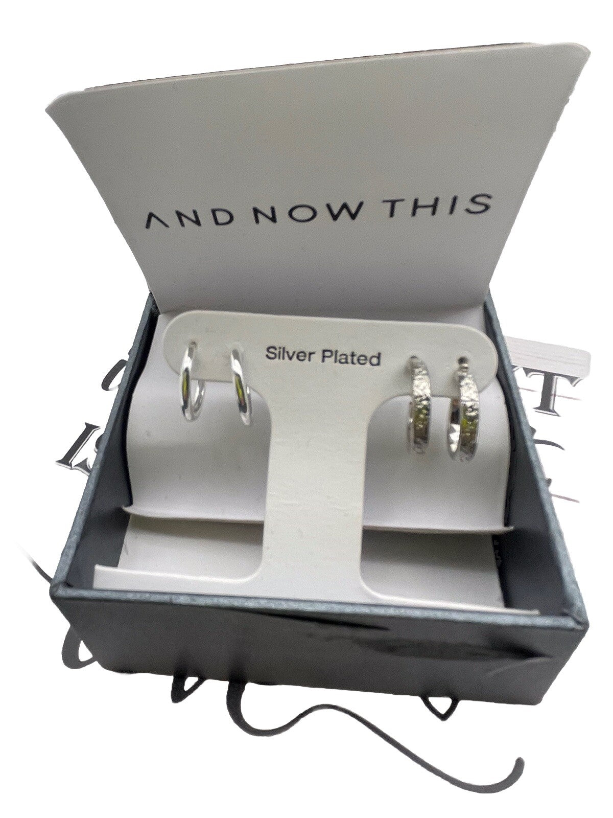 And Now This Silver Plated 2 Set Of Hoop Earrings 