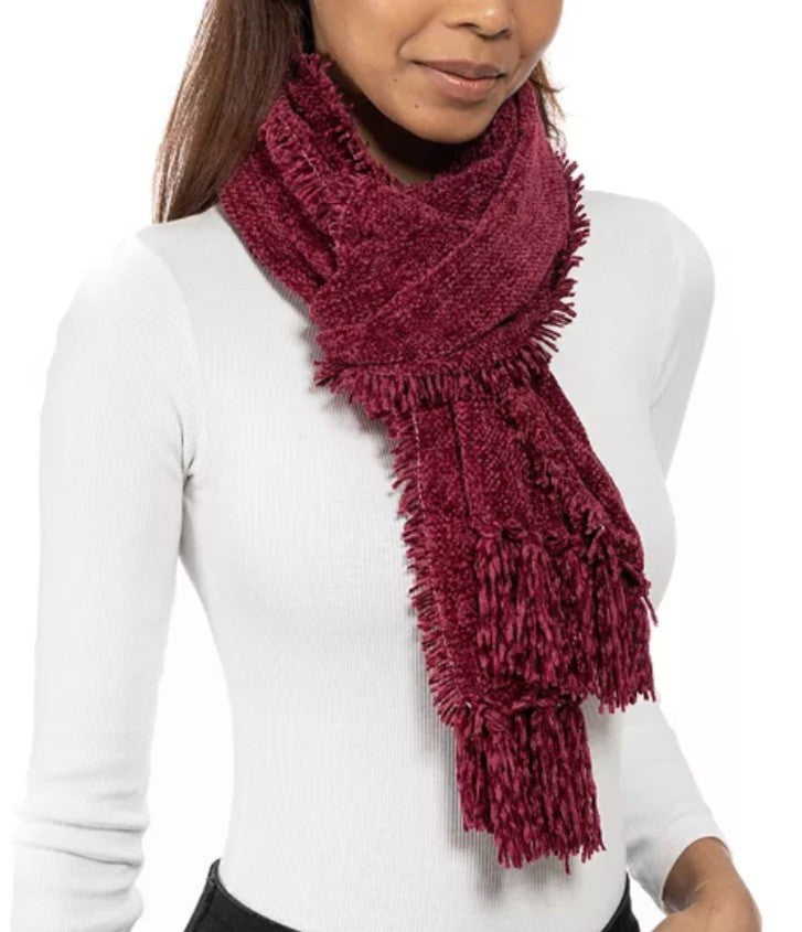 Charter Club Women's Solid Chenille Scarf, Wine