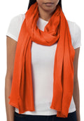 I.N.C. International Concepts INC Satin Pashmina Wrap, Coral