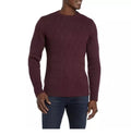 NEW-Express Men's Cable Knit Sweater Burgendy Red XXL
