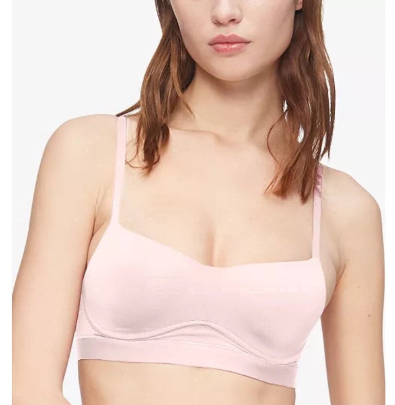 Calvin Klein  Womens Nude Perfectly Fit Flex Lightly Lined Bralette Size L