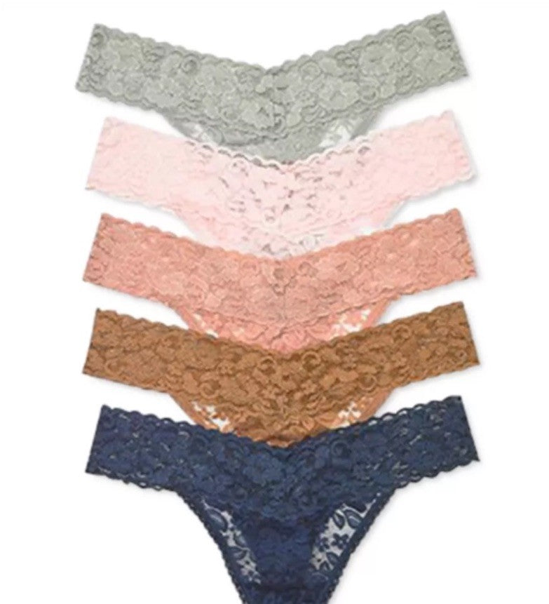 INC International Concepts Lace Thong Underwear Blue Amazonite XL