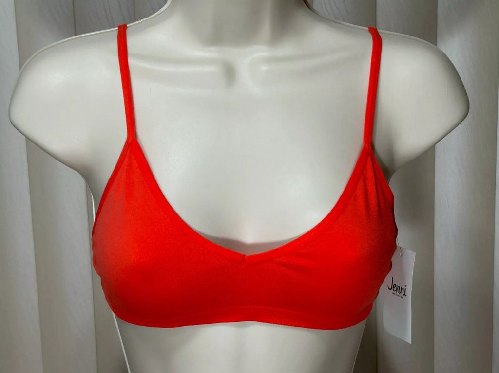 Jenni Wireless Bralette S Pullover V Neck Bra Orange by Jennifer Moore  Size S