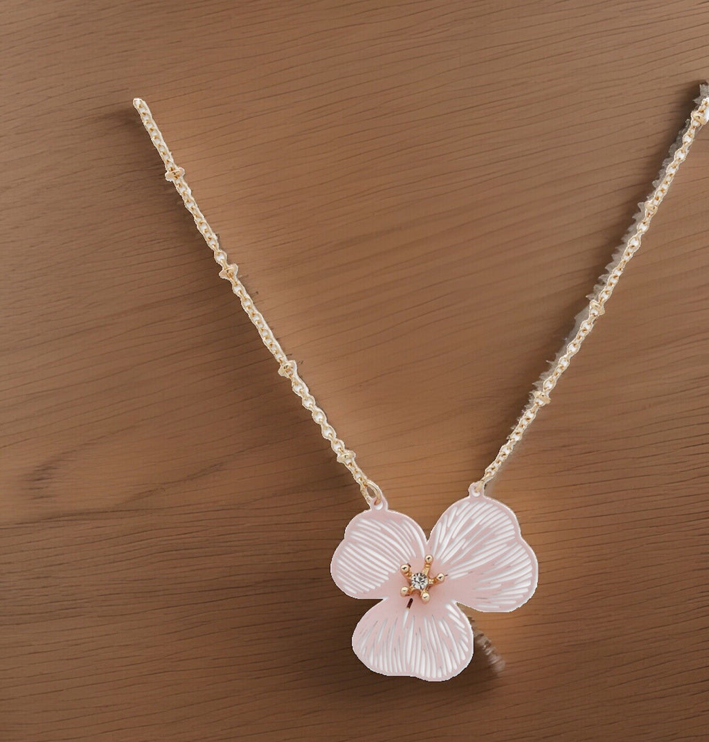 Gold-Tone Openwork Flower Pendant Necklace, 16" + 3" extender