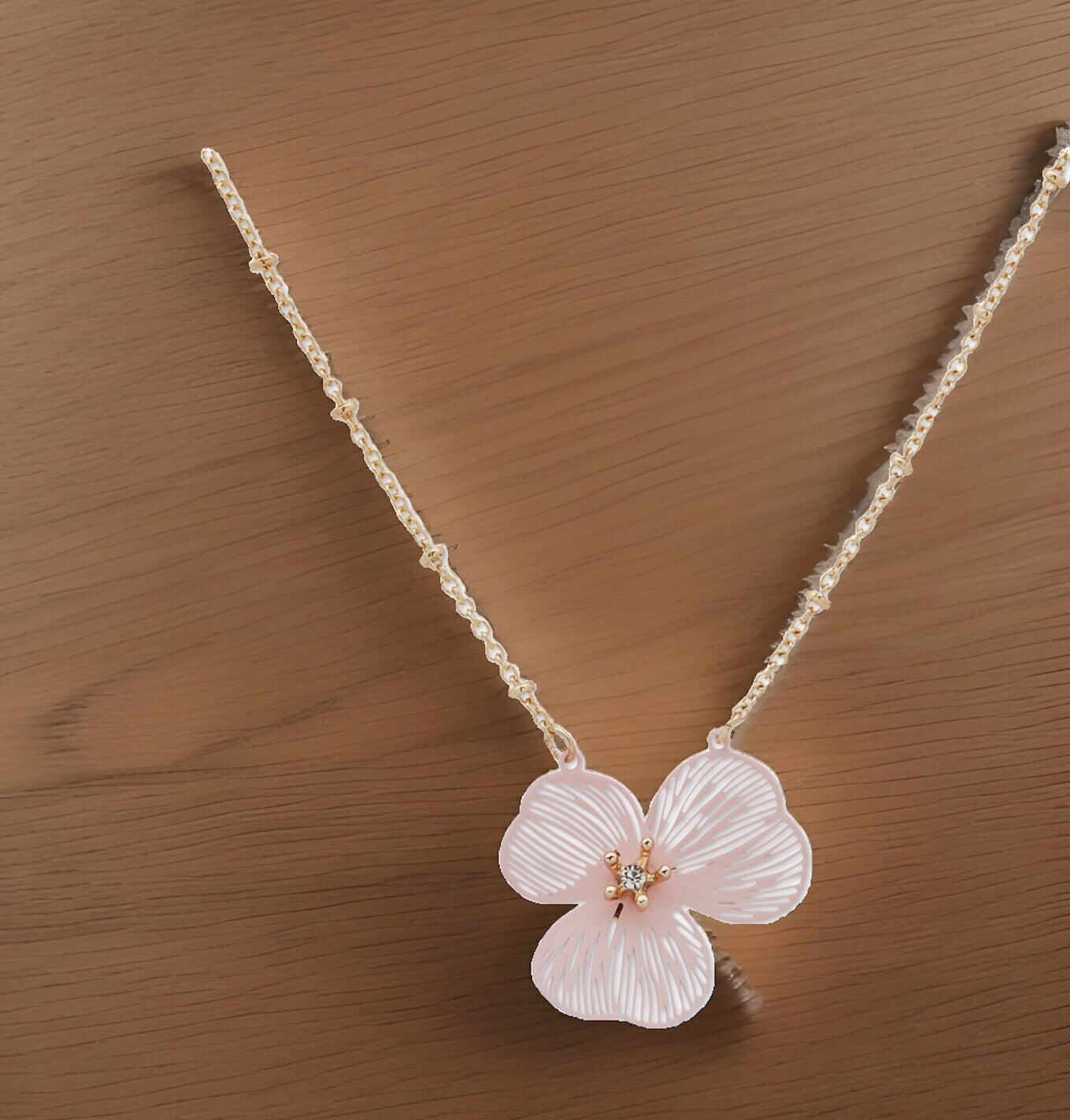 Gold-Tone Openwork Flower Pendant Necklace, 16" + 3" extender