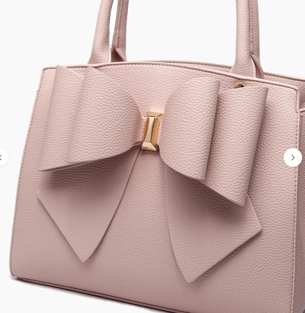 Like Dreams Park Bowtie Satchel Bag Blush Color