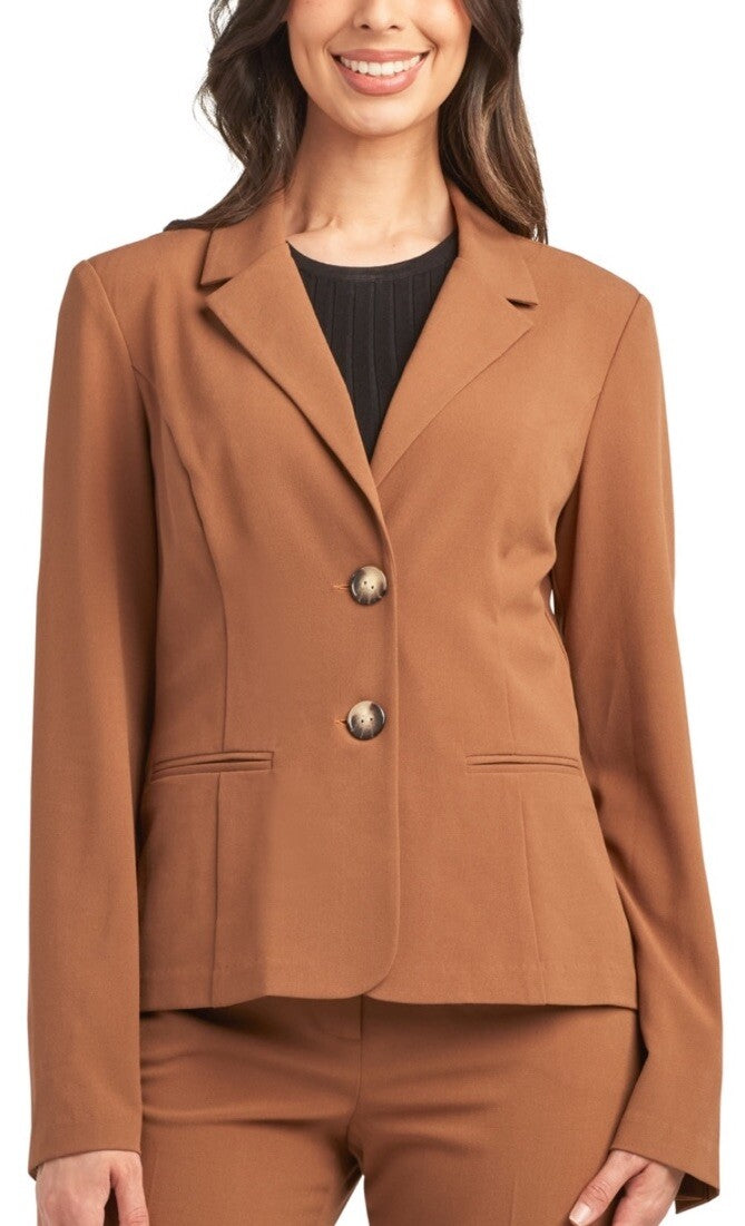 BCX Juniors' Two-Button Blazer Style 4075D28 Mocha XL