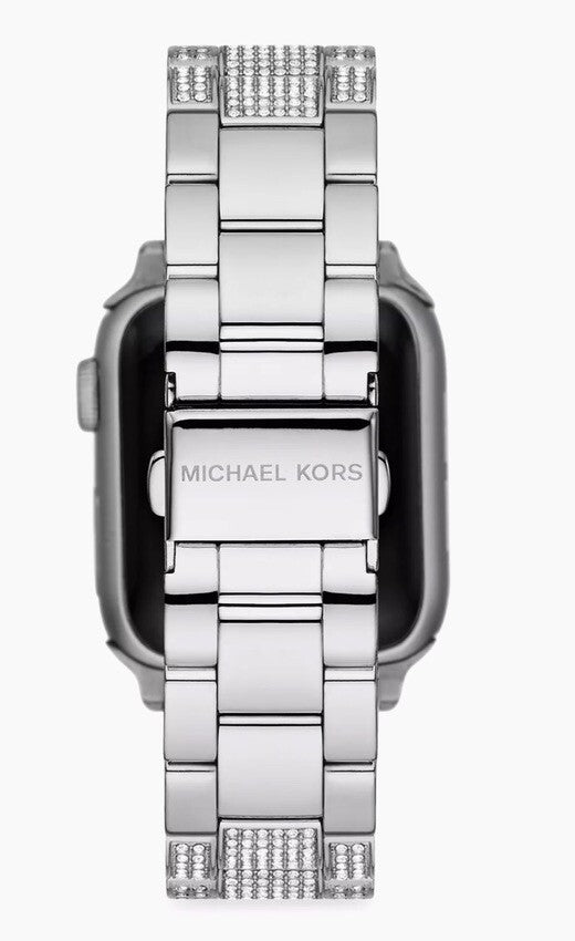 NEW Michael Kors Unisex Silver-Tone Stainless Steel Apple Watch Band 38mm or 40