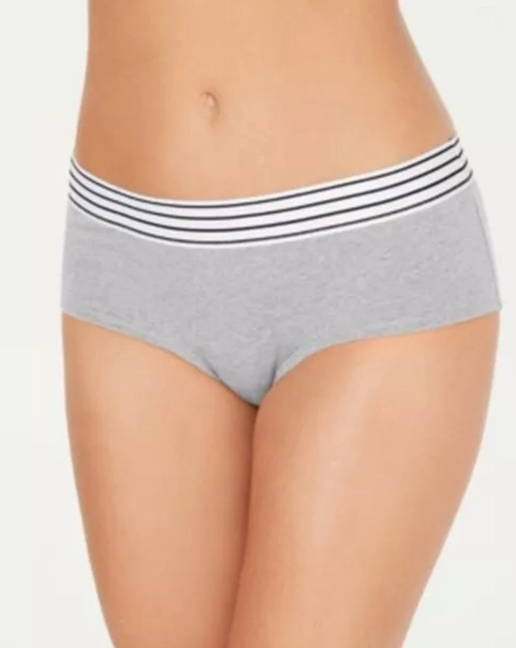 Jenni Women's Lace-Trim Cotton Hipster Underwear, Grey Heather S