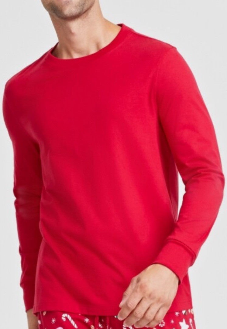 Family Pajamas Men's Red Shirt Only Size Small