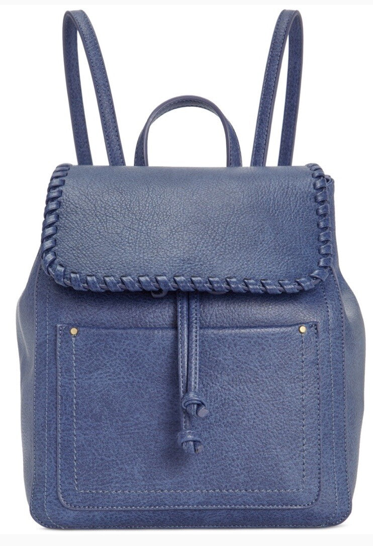 Style & Co Whip-Stitch Backpack Women's One Size Moonlight Blue Magnetic Snap