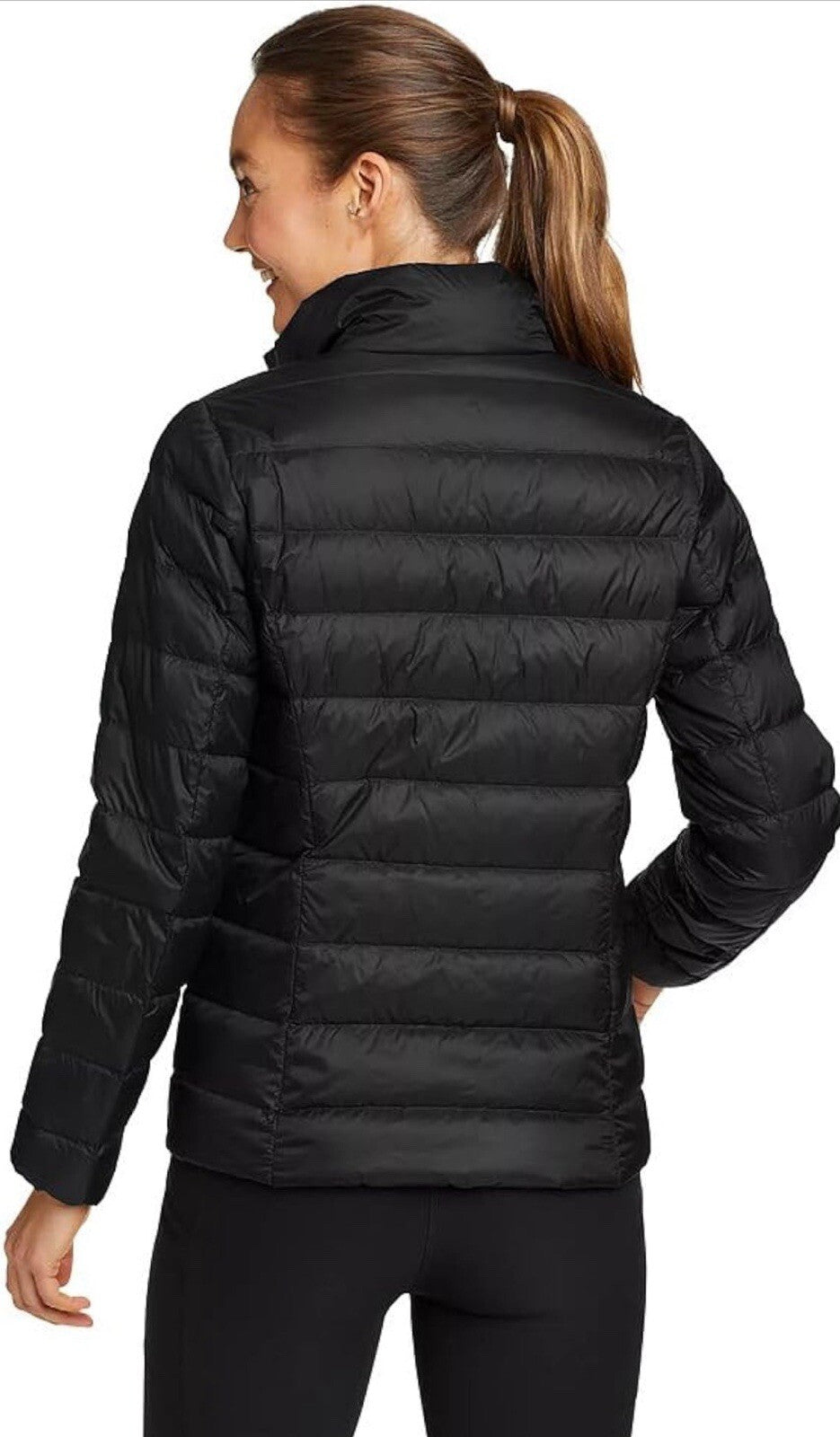 Eddie Bauer Cirruslite Down Jacket 650 Fill Black New W/Tags Women’s S