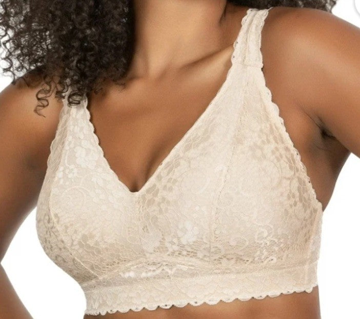 PARFAIT Plus Size Adriana Wire-Free Lace Bralette 38E Color Bare 