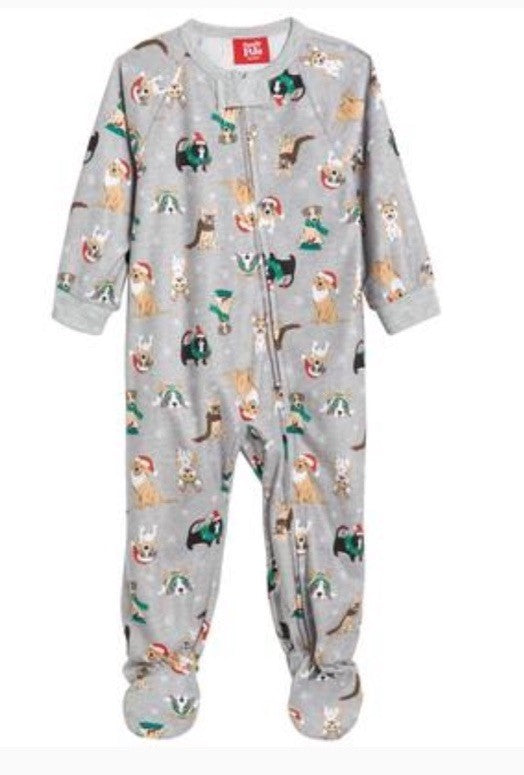 Family Pajamas Matching Baby Holiday Dogs & Cats Footie One-Piece 12months