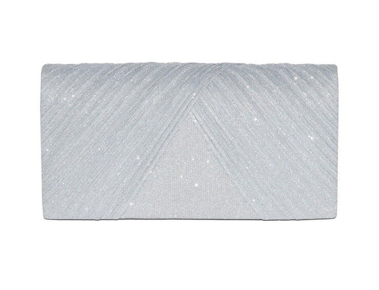 Club Rochelier Ladies Glitter Evening Bag With Pleats 