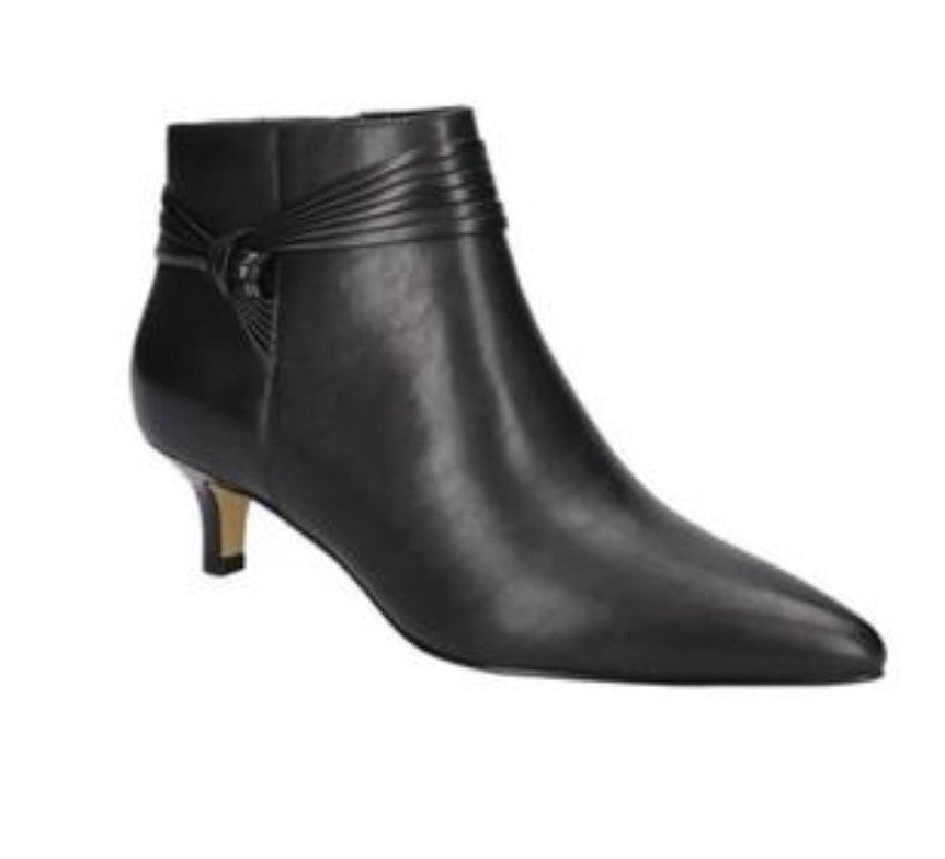 Bella Vita Women's Jani Ankle Booties Black Leather 9 1/2 WW