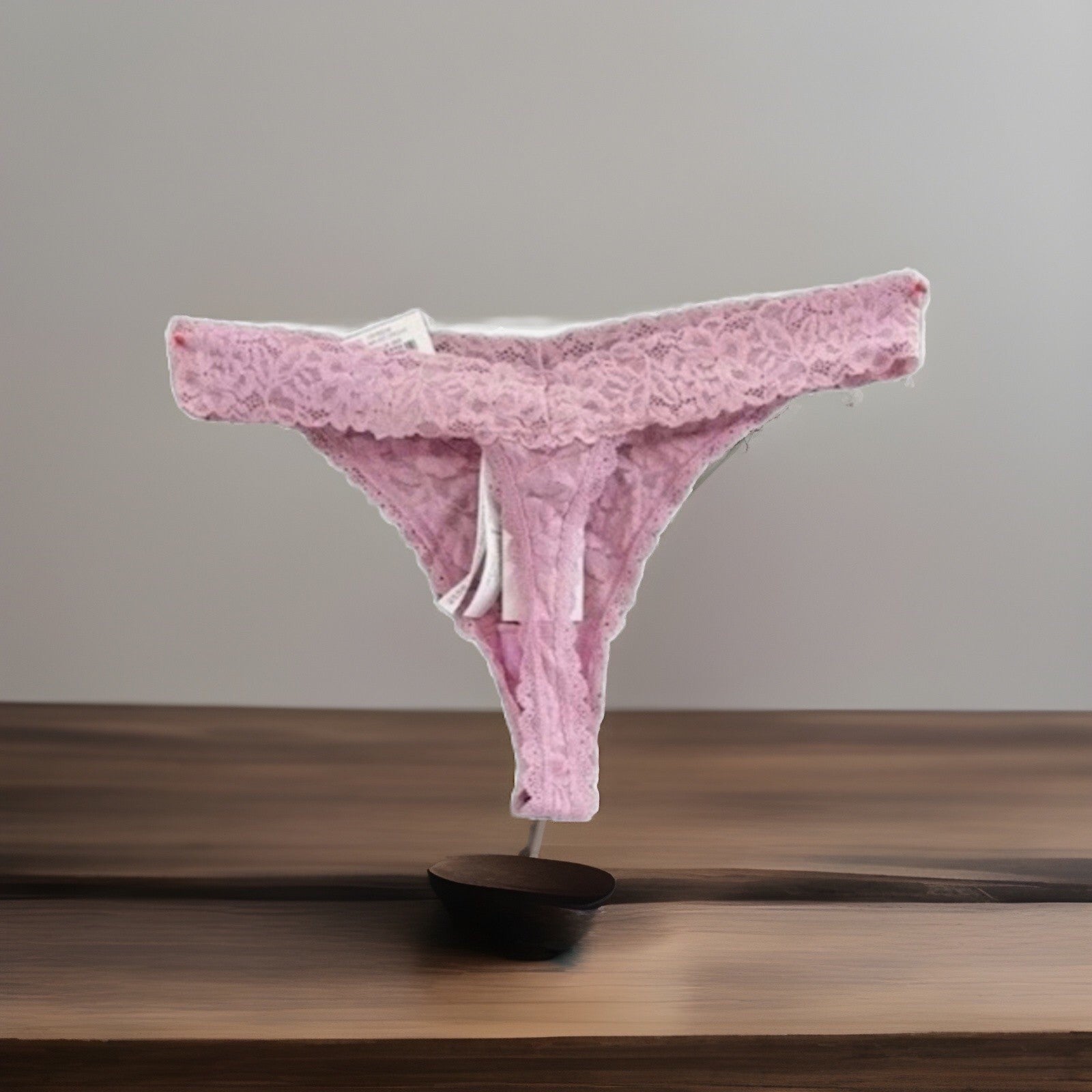 State of Day Women's Lace Thong Underwear L Mauve Orchid 
