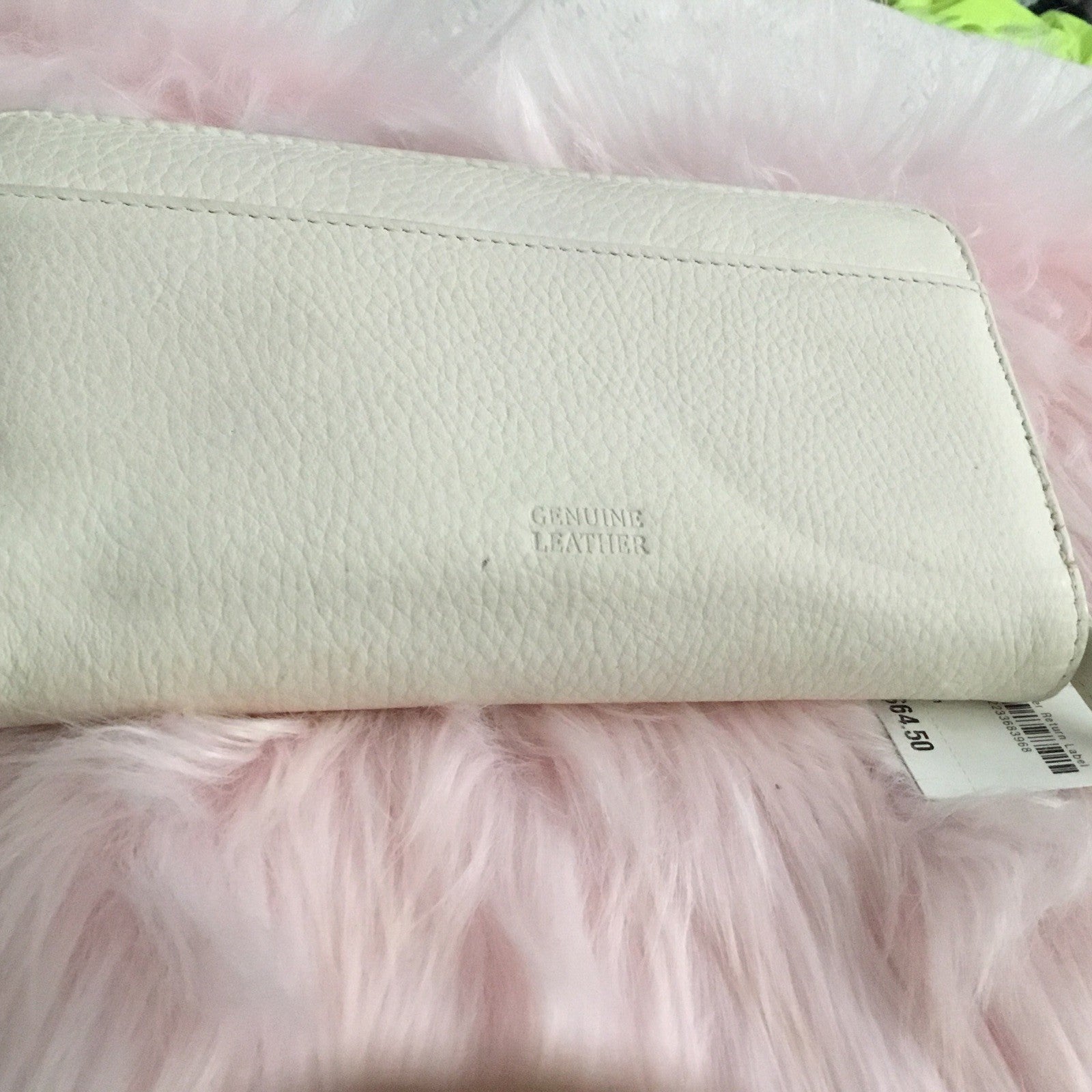 Giani Bernini Softy Core Leather Long  Wallet White