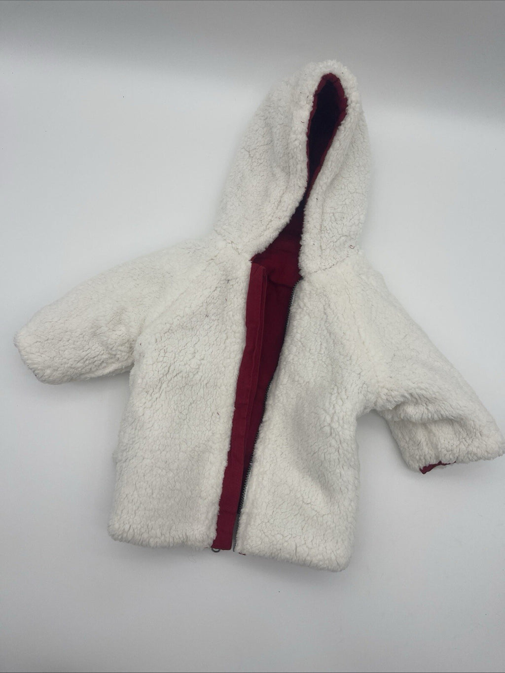 First Impressions Baby Girl Dark Ruby  Reversible Winter Coat - Size 3-6M