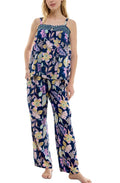 Roudelain Women's 2-Pc Smocked Swing Cami & Pants Pajamas Set - Rain Forest, L
