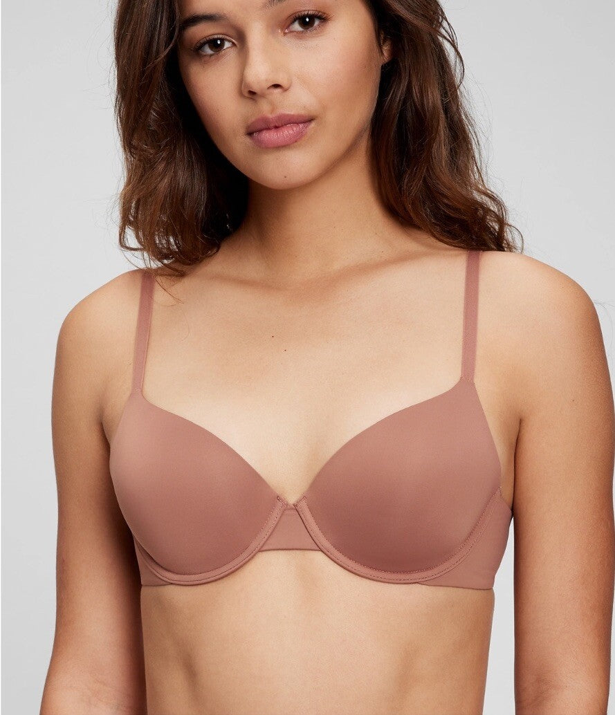 GapBody Everyday T-shirt Bra 34D Maubey Brown