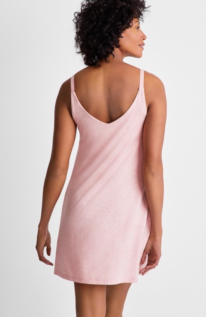 State of Day Women's Fluid Knit Solid Tank Chemise Soft Blush Heather XXL