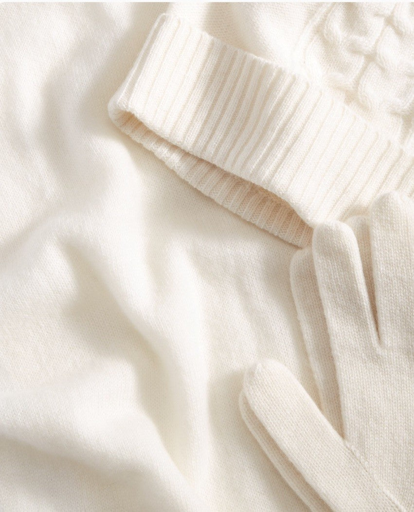 Charter Club Cashmere Hat, Gloves & Scarf Boxed Gift Set, Vanilla Ice