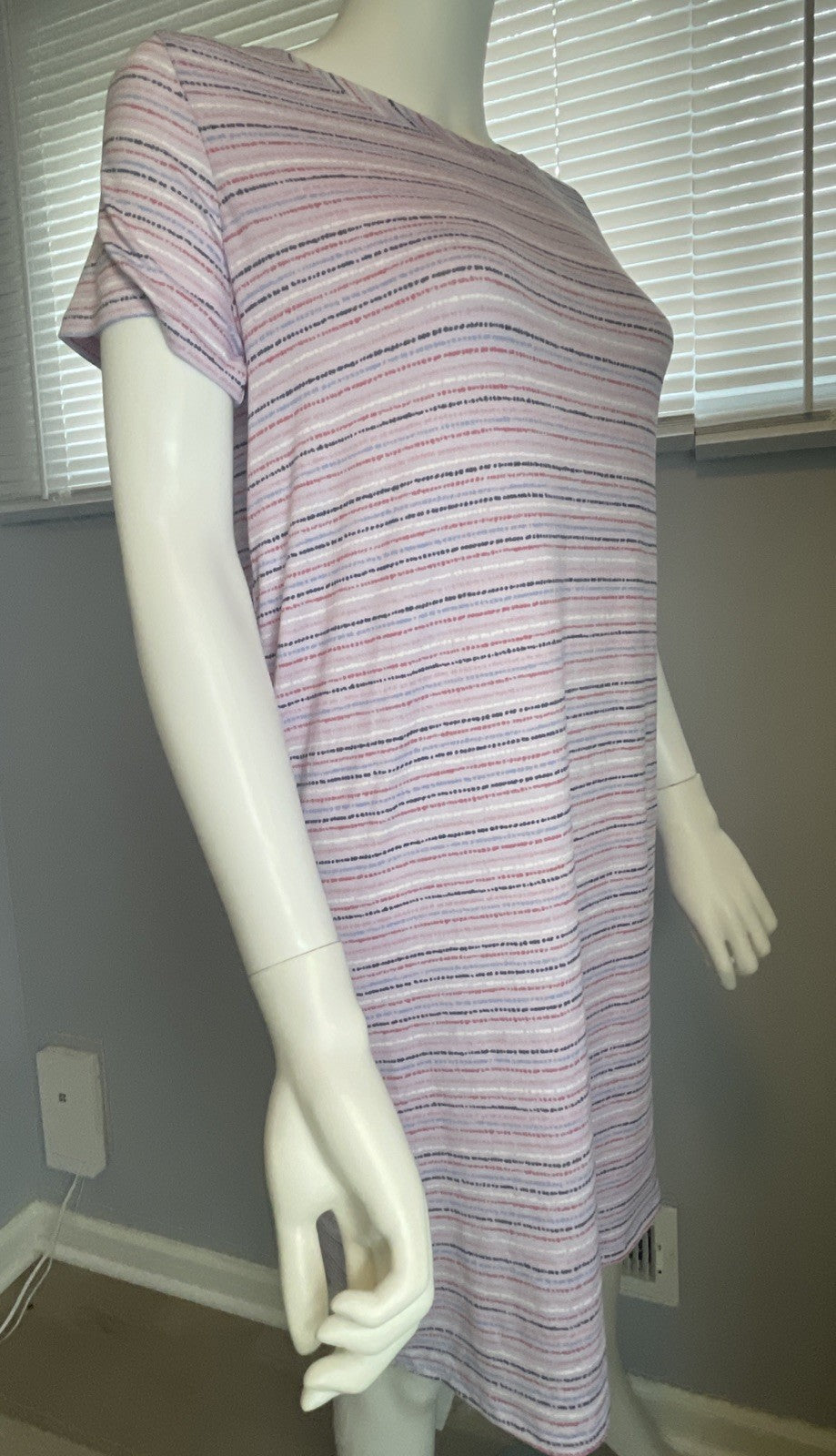 Roudelain Women's Printed Short-Sleeve Sleepshirt - Abilli Stripe, S