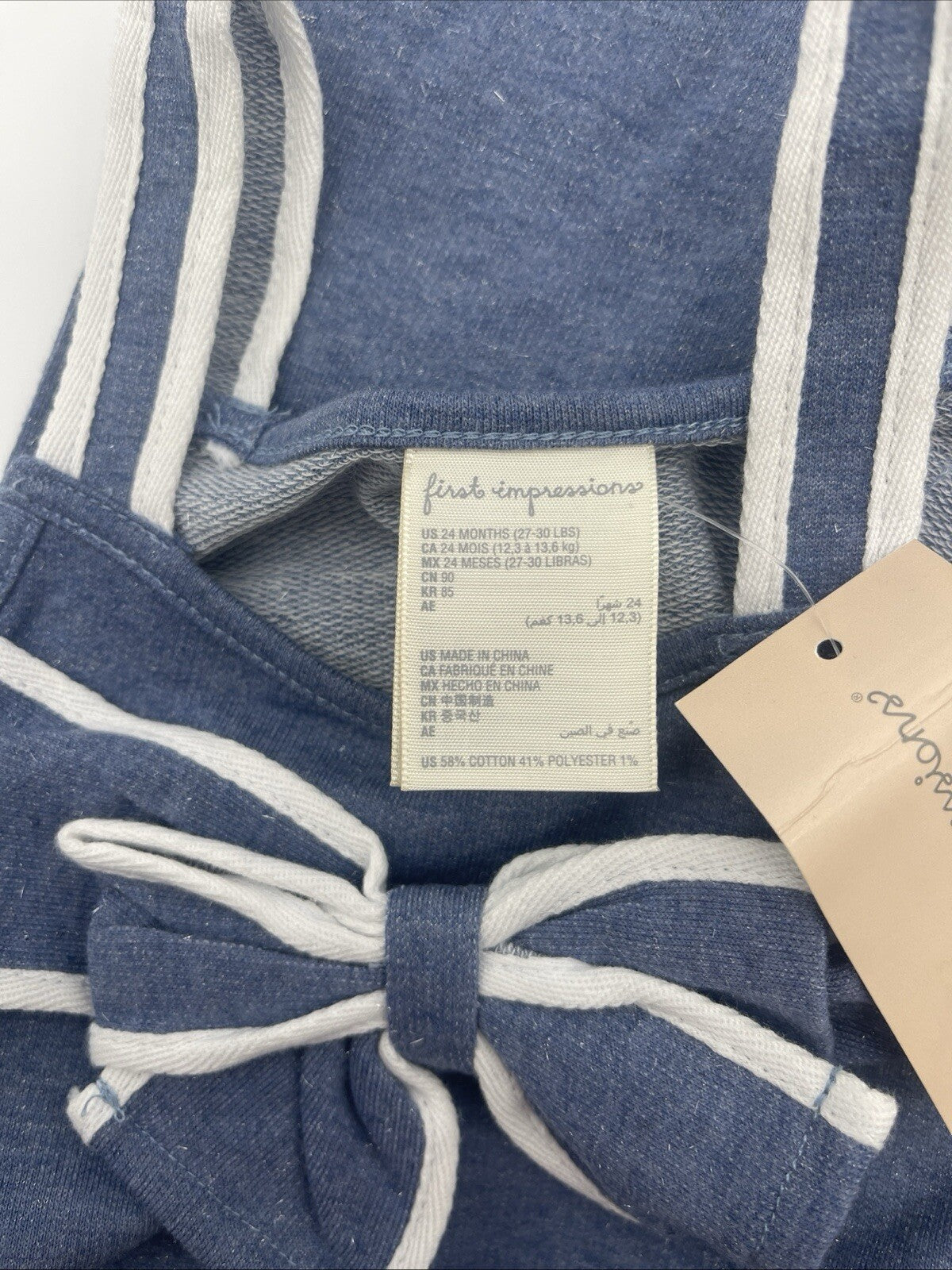 Baby Girl Romper First Impression Blue 6-9Months