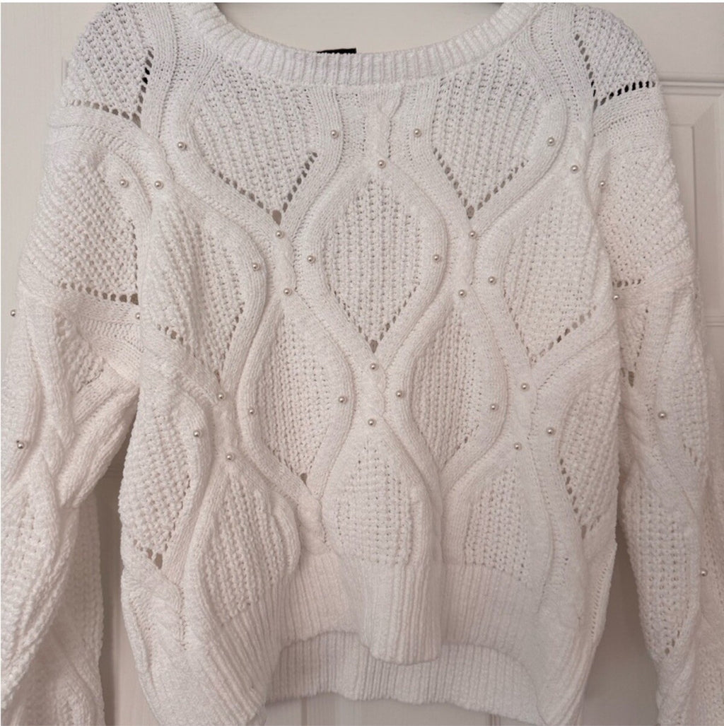 Planet heart Pullover Sweater Bright White XS