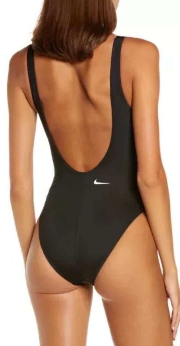 Nike Plus Size Logo Open-Back One-Piece Swimsuit - size 2X - Black