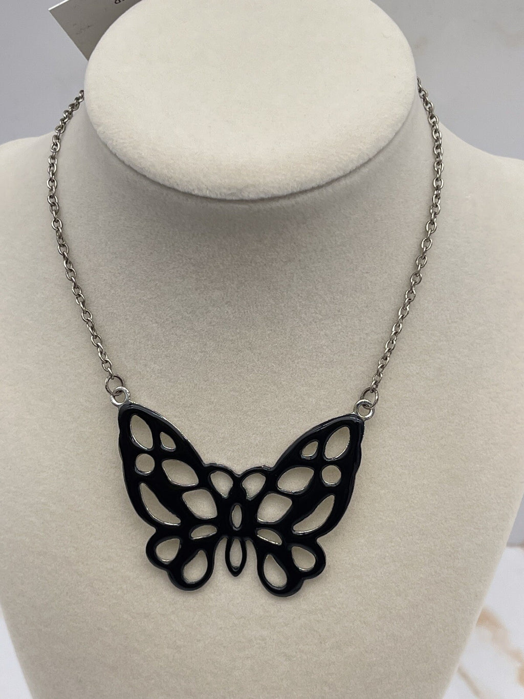 Giani Bernini 18k Gold Over Sterling Silver Black Butterfly Necklace