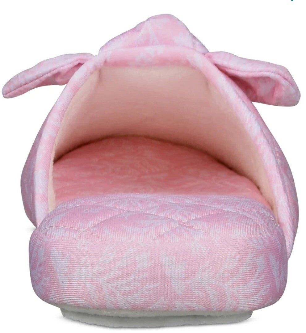 Charter Club Women's Gingham-Print Bow-Top Slippers, XL 11-12