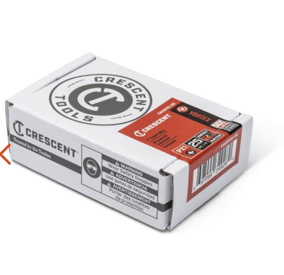 #1 x 1" Pozidriv® VORTEX™ Insert Power Bit - 25 Pack 