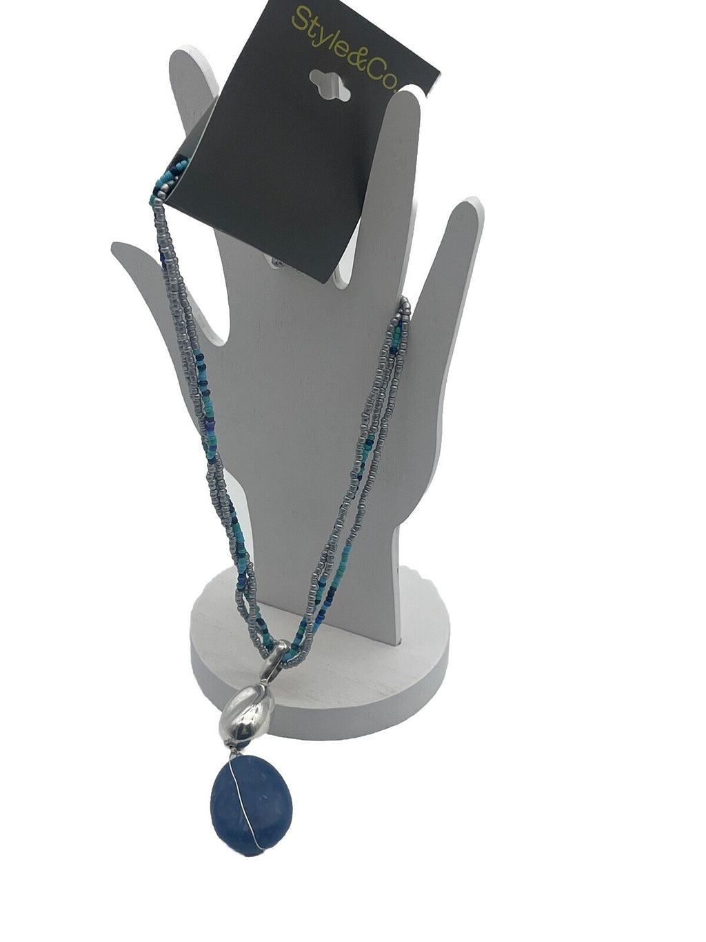 Style & Co Women’s Necklace SBLU LYR STN PNDT