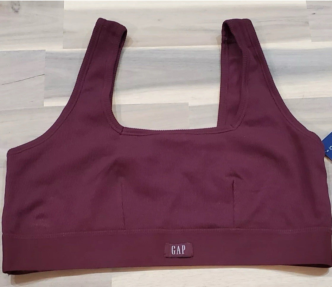 Gap Women's Logo Comfort Square-Neck Bralette GPW01052 - Windsor Wine Size L