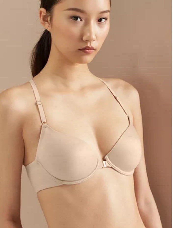 NEW! Natori Women's Sz 32D Euphoria Tagless Front-Close Bra 728206 Cafe