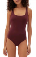 GapBody Women's Logo Comfort Thong Bodysuit Windsor Wine,  Size M