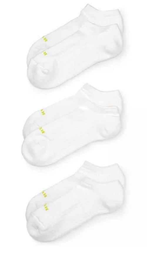 Hue Women's Air Cushion No Show 3 Pack Socks  Shoe Size 4-11