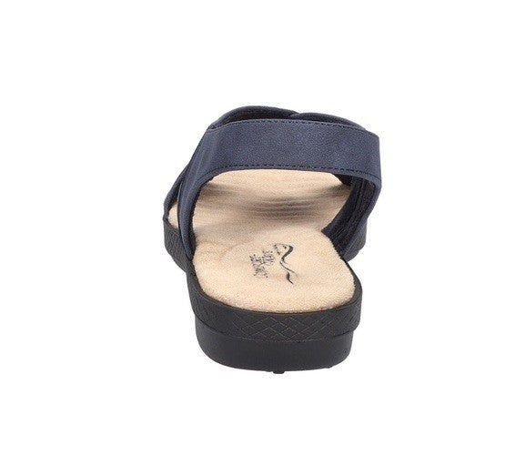 Easy Street Women's Claudia Comfort Wave Sandals Navy/Gore 71/2 M