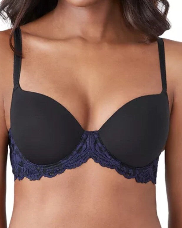 WACOAL 853322 Instant Icon Lace Contour Underwire Bra BLACK  36D