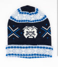 Club Room Men's Navy Bulldog Hat & Scarf Set One Size  B24