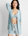 State of Day Women's Knit Open Front Cardigan, Gray Mist, LARGE