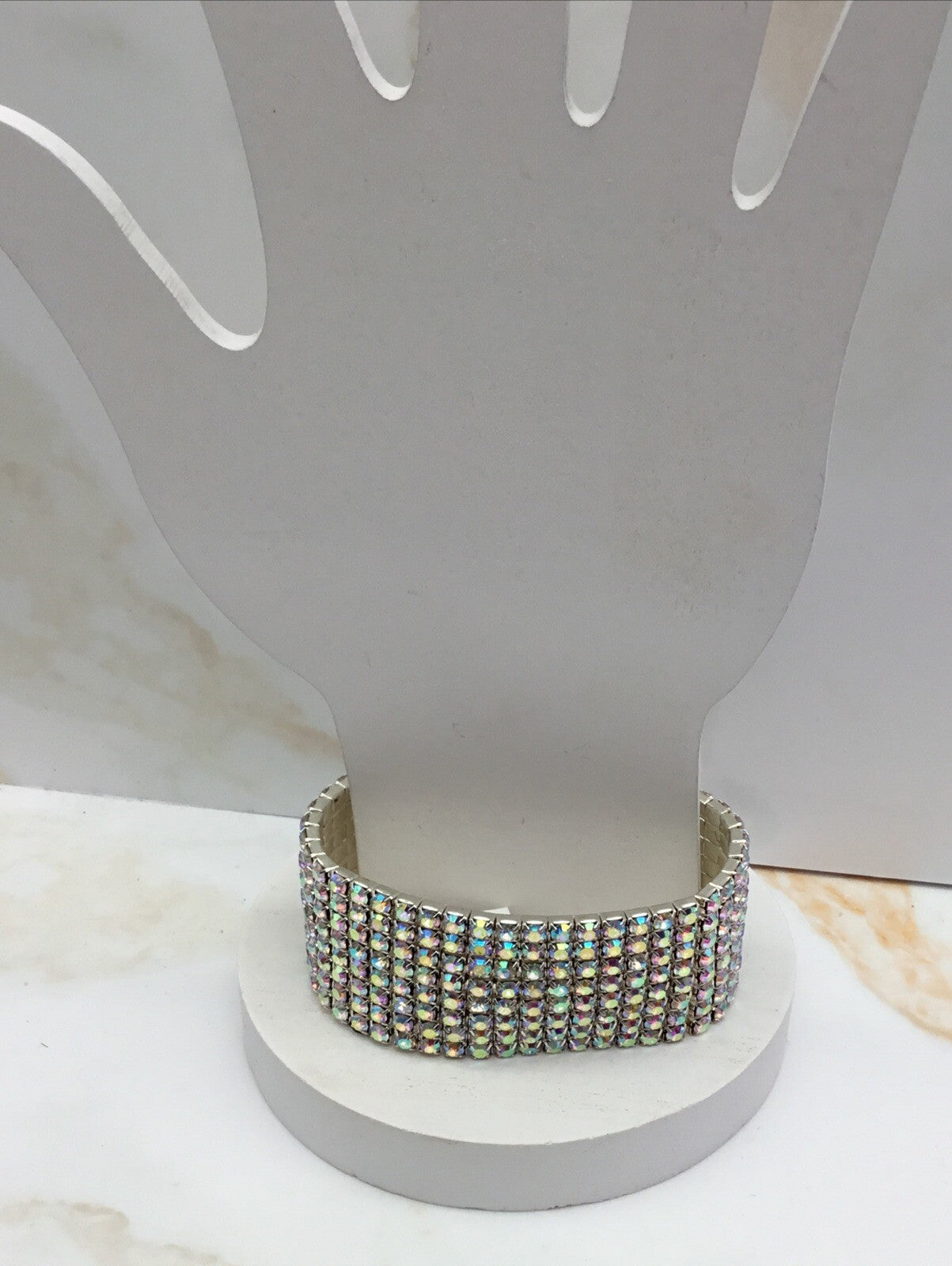 INC International Concepts 7" Crystal Pave Stretch Bracelet  $49
