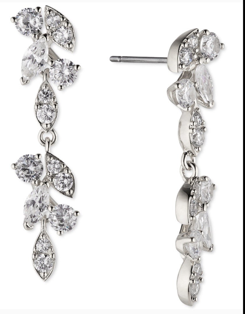Eliot Danori Silver-Tone Linear Drop Earrings 