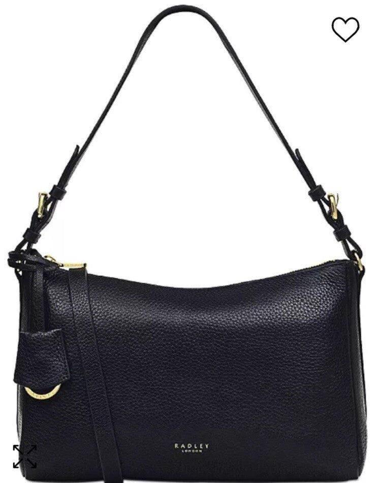 $258. Radley London Women's Leather Dukes Place Shoulder Bag Black Gold