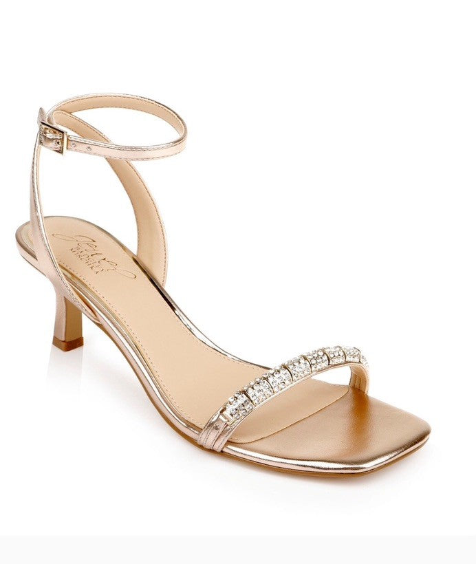 Jewel Badgley Mischka Charisma Kitten Heel Rose Gold 7