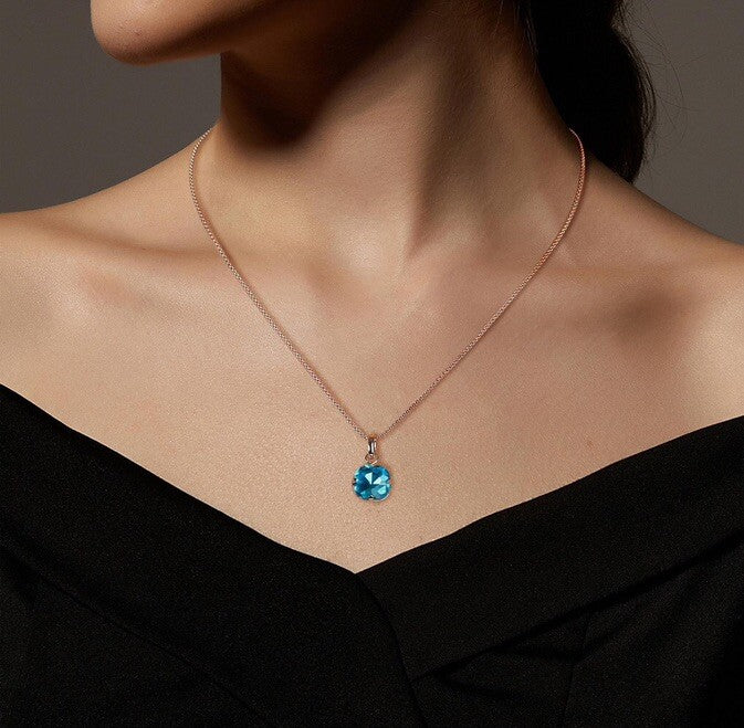 Unwritten Multi-Color Glass Mix and Match Pendant Necklace Set - Gold